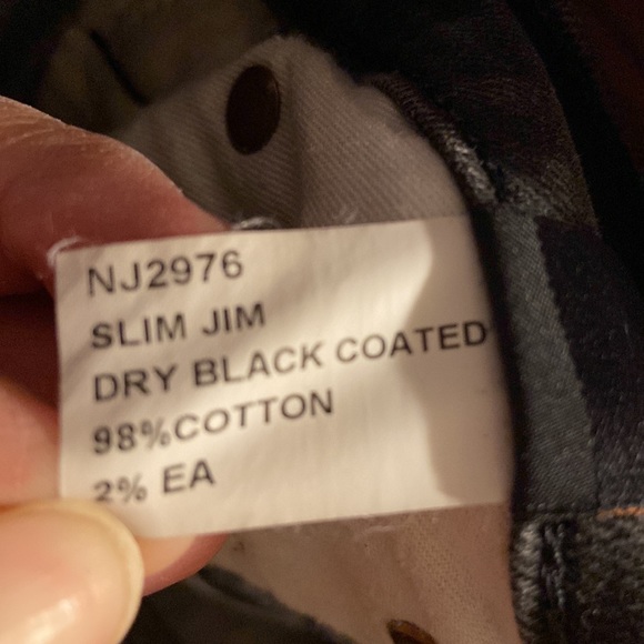 Nudie Jeans Co | NJ2976 | Slim Jim Dry Black Coated | Size 31W 32L - Picture 6 of 13